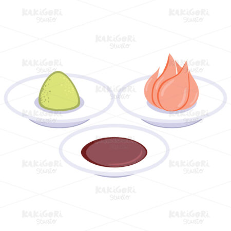 Wasabi Ginger Soy Clipart Vector Illustration 03717