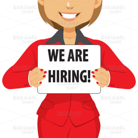 We are Hiring Board Clipart Vector Illustration 03651
