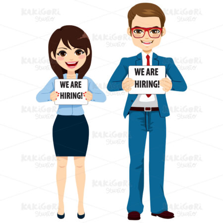 We Are Hiring People Clipart Vector Illustration 03969