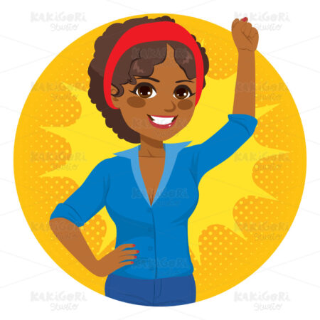 We can do it Woman Clipart Vector Illustration 04221