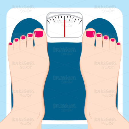 Weight Scale Feet Clipart Vector Illustration 03059