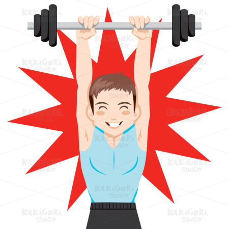 Weight Training Clipart Vector Illustration 00515