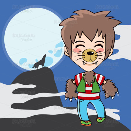 Werewolf Boy Clipart Vector Illustration 00557