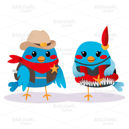Wild West Birds Clipart Vector Illustration 00870