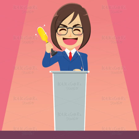 Winning Award Man Clipart Vector Illustration 03968