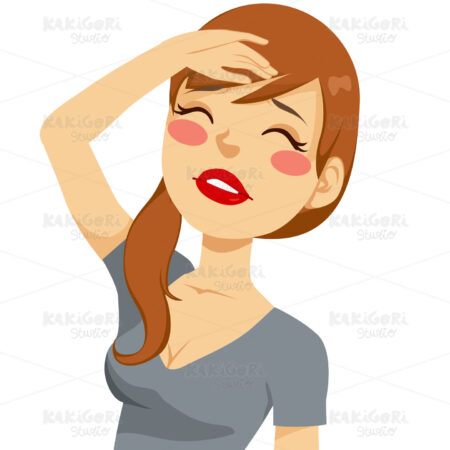 Woman Fainting Clipart Vector Illustration 01219