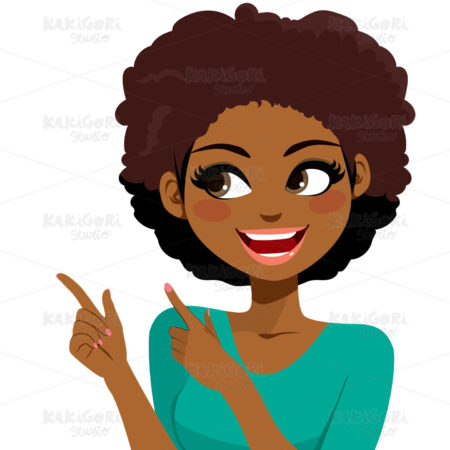 Woman Gesturing Hands Clipart Vector Illustration 04018