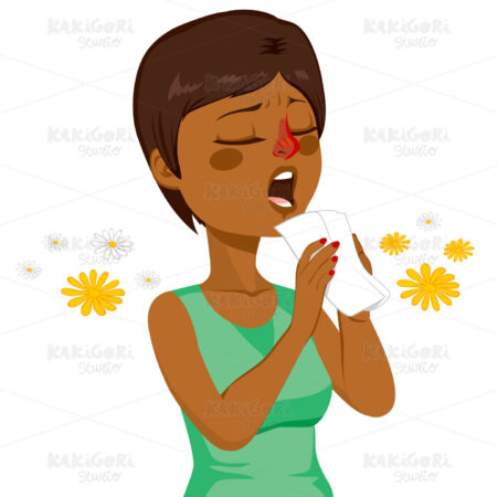 Woman Going To Sneeze Clipart Vector Illustration 01792