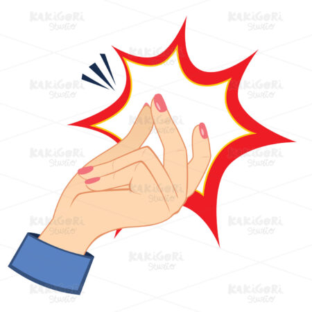 Woman Hand Snapping Fingers Clipart Vector Illustration 05003