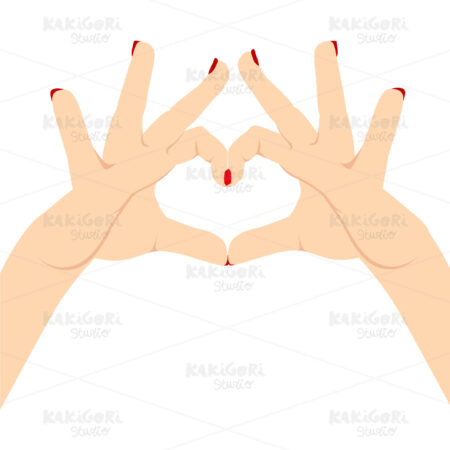 Woman Hands Love Heart Clipart Vector Illustration 01299
