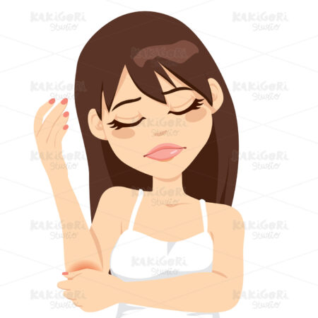 Woman Having Elbow Pain Clipart Vector Illustration 01242
