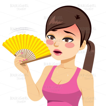 Woman Heated Clipart Vector Illustration 03582