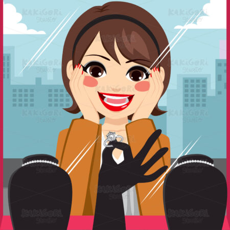 Woman Jewelry Boutique Clipart Vector Illustration 03028