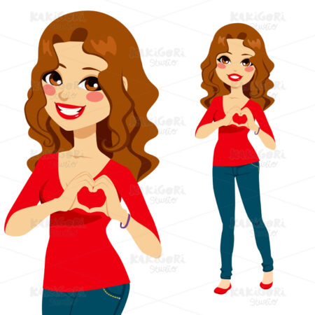 Woman Love Sign Clipart Vector Illustration 01228