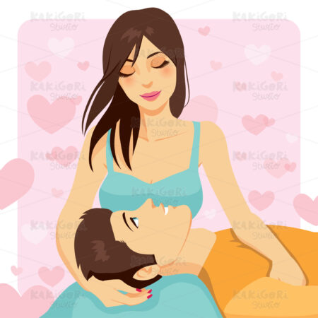 Woman Loving Man Clipart Vector Illustration 01763