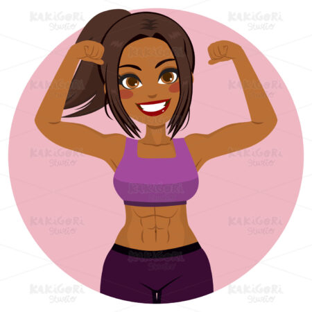 Woman Strong Clipart Vector Illustration 03493