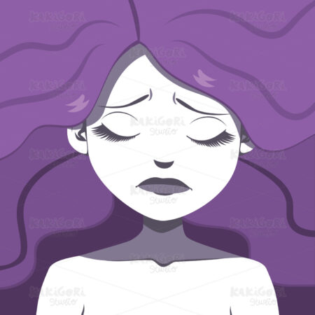 Woman Suffering Concept Clipart Vector Illustration 03232