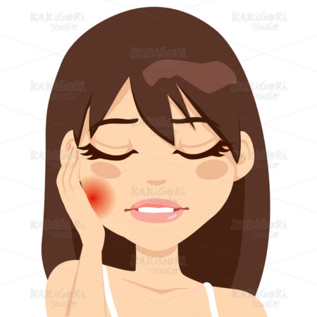 Woman Toothache Pain Clipart Vector Illustration 01234