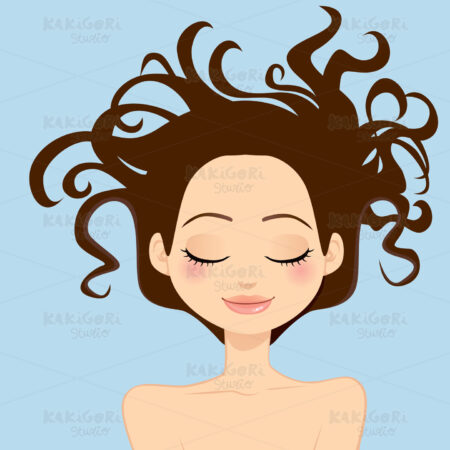 Woman Wild Hair Clipart Vector Illustration 00954