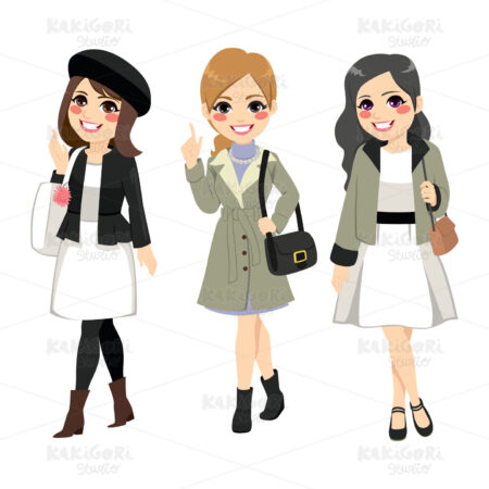 Women Fashion Chic Clipart Vector Illustration 03922