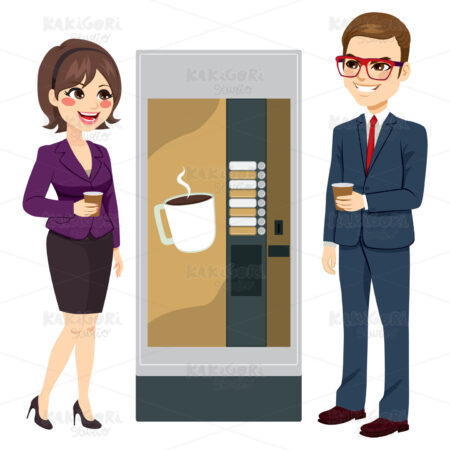 Workers Coffee Machine Clipart Vector Illustration 03460