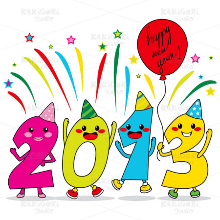 Year 2013 Party Clipart Vector Illustration 00924