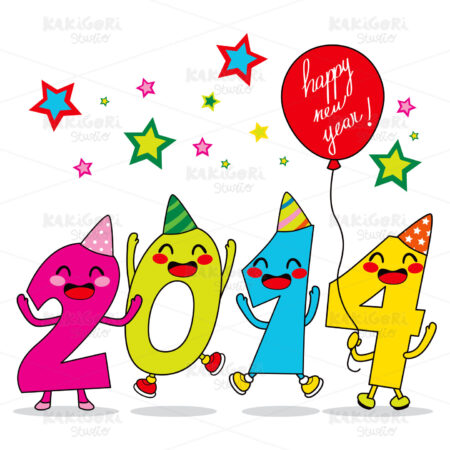 Year 2014 Celebration Clipart Vector Illustration 01156
