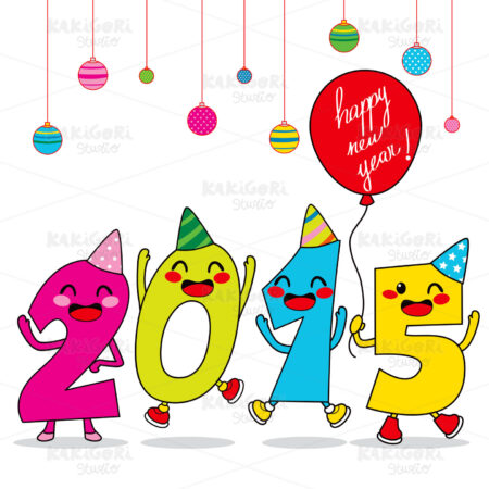 Year 2015 Celebration Clipart Vector Illustration 01817