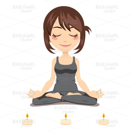 Yoga Woman Clipart Vector Illustration 00505