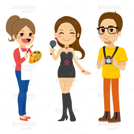 Young Artist People Clipart Vector Illustration 02506