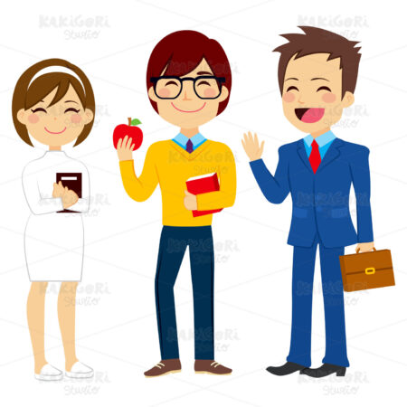 Young Worker People Clipart Vector Illustration 02505
