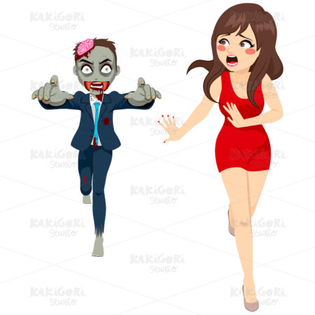 Zombie Apocalypse Clipart Vector Illustration 02852