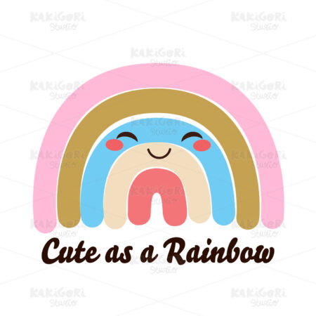Cute As Rainbow Clipart Vector Illustration 05348