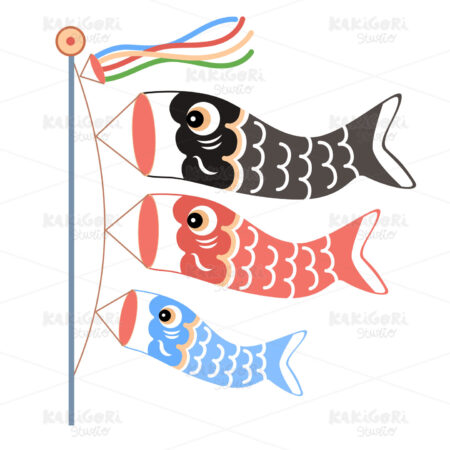 Japanese Children's Day Carp Fish Clipart Vector Illustration 05310