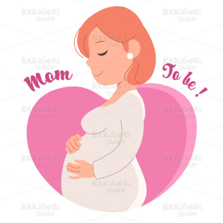 Mom To Be Pregnant Woman Clipart Vector Illustration 05304
