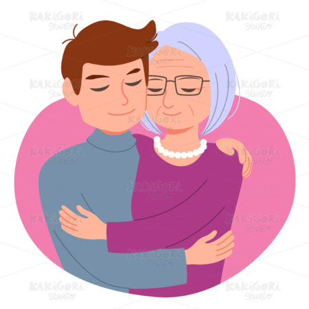 Mother Son Love Family Clipart Vector Illustration 05302