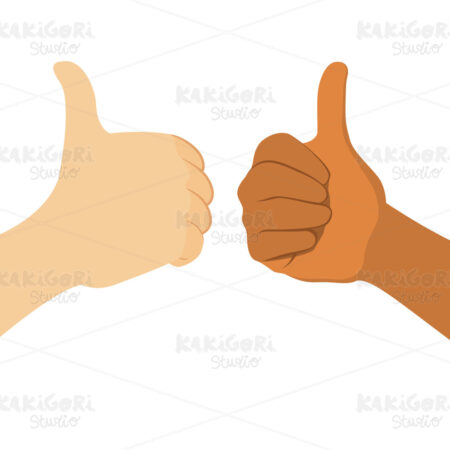 Thumb Up Diversity Hands Clipart Vector Illustration 05364